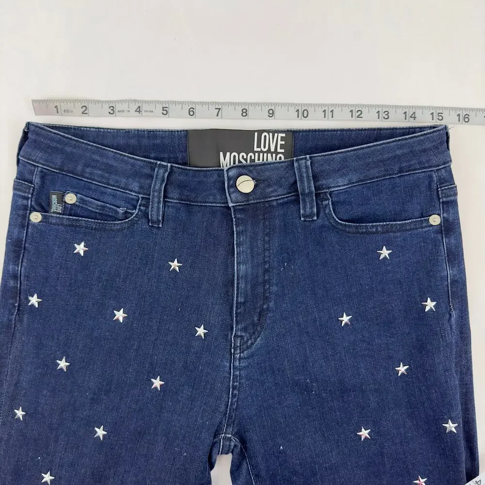 Love‎ Moschino star blue denim skinny jeans